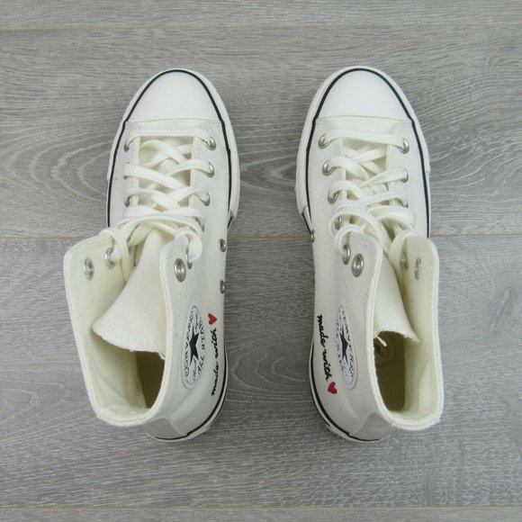 Converse Chuck Taylor All Star HI Lift Made with Love Womens Size 7 NEW - Picture 7 of 10
